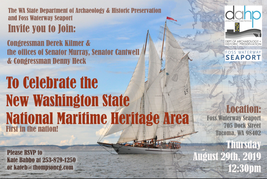 INVITATION TO CELEBRATE WASHINGTON'S NATIONAL MARITIME HERITAGE AREA